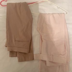 Patterned dust pink is size 6. Light pink are size 4